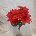 16" POINSETTIA BUSH X7 RED (PONGEE)