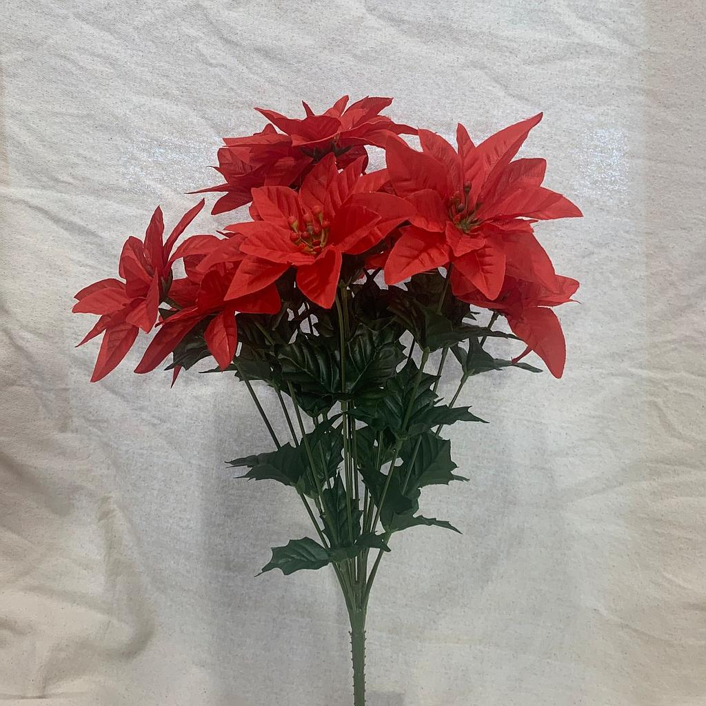 17.5" POINSETTIA BUSH X14 (PONGEE)