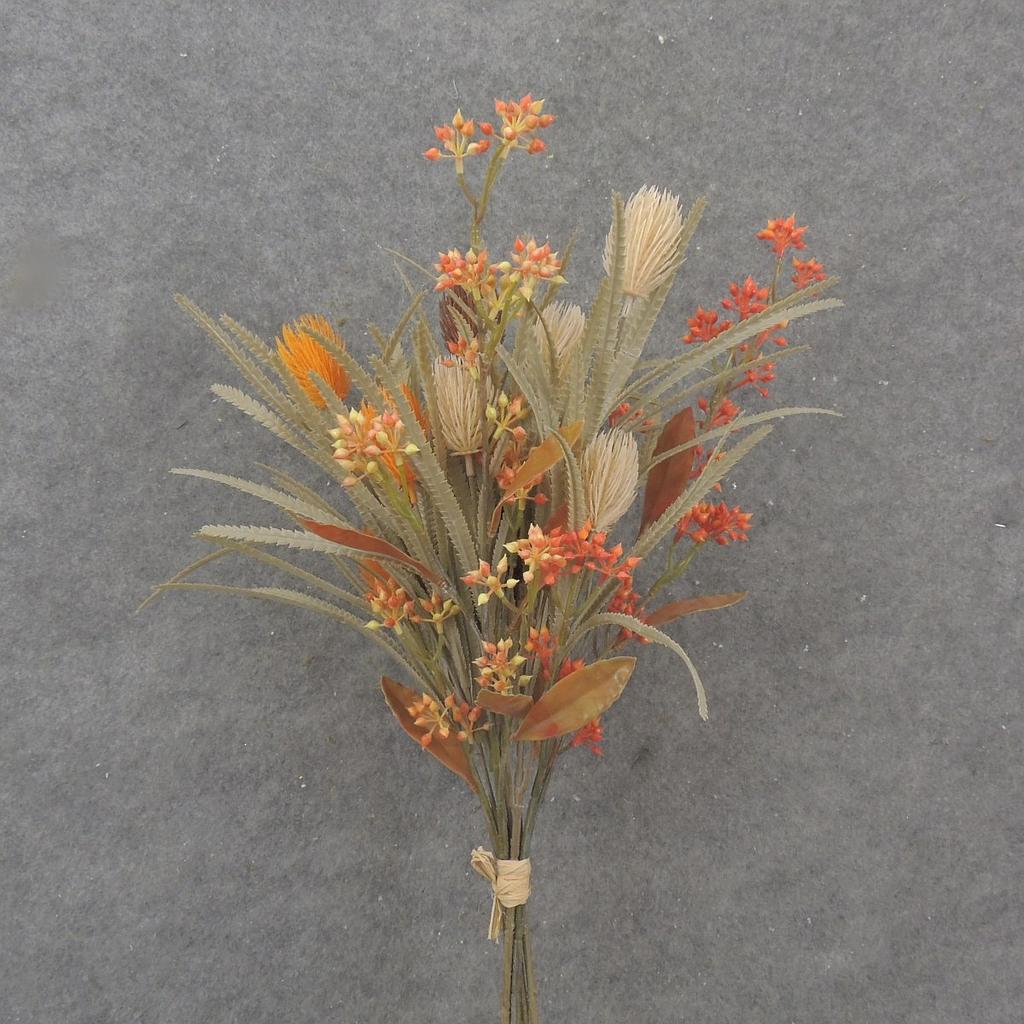 [SBF1035] 22" MIXED FOLIAGE BUNDLE BROWN/ORANGE