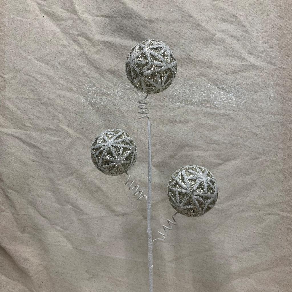 [XA1032-RED] 23" DECORATIVE ORNAMENT SPRAY X3 RED