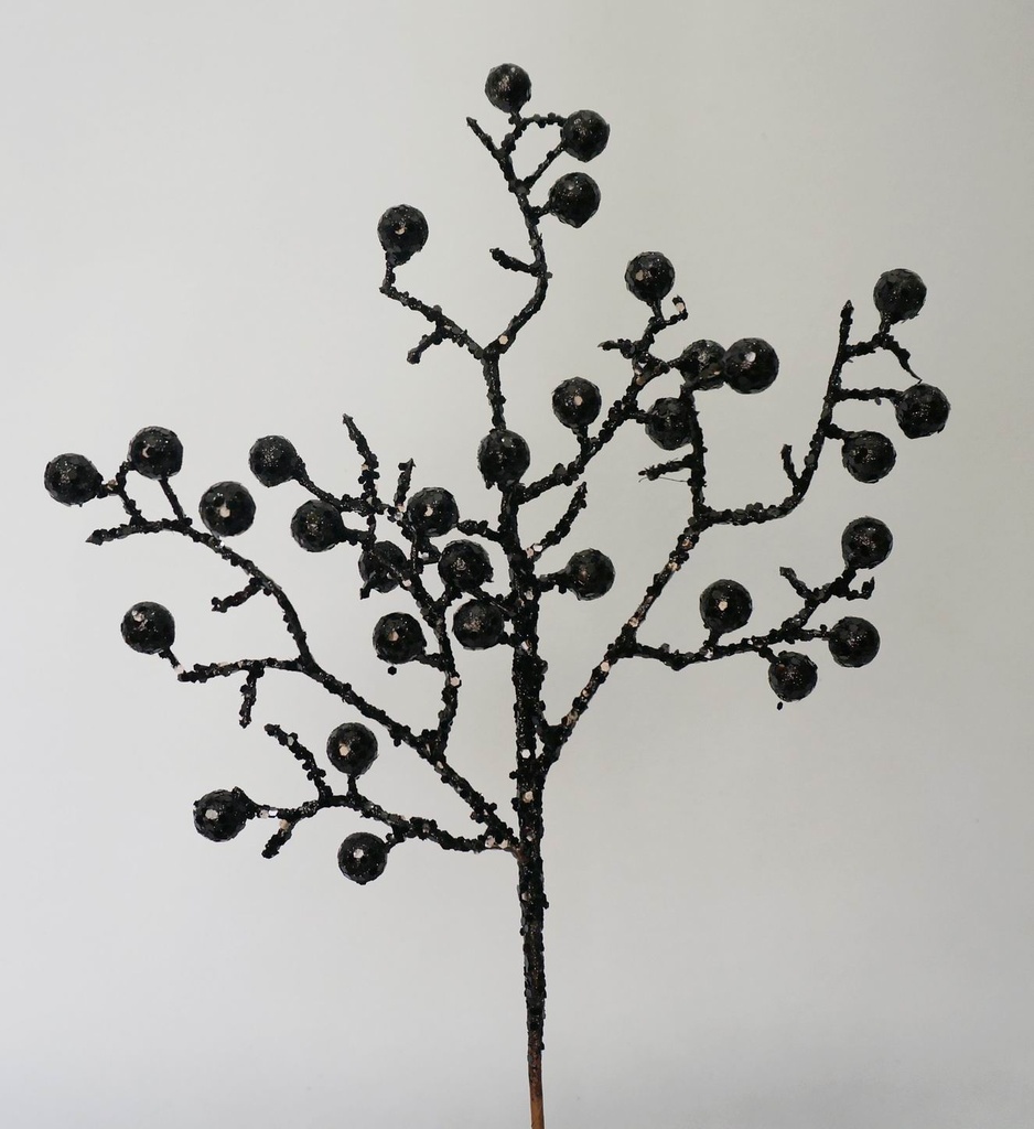 16" GLITTER BERRY PICK BLACK
