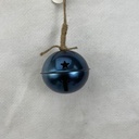 4" JINGLEBELL ORNAMENT SHINY BLUE