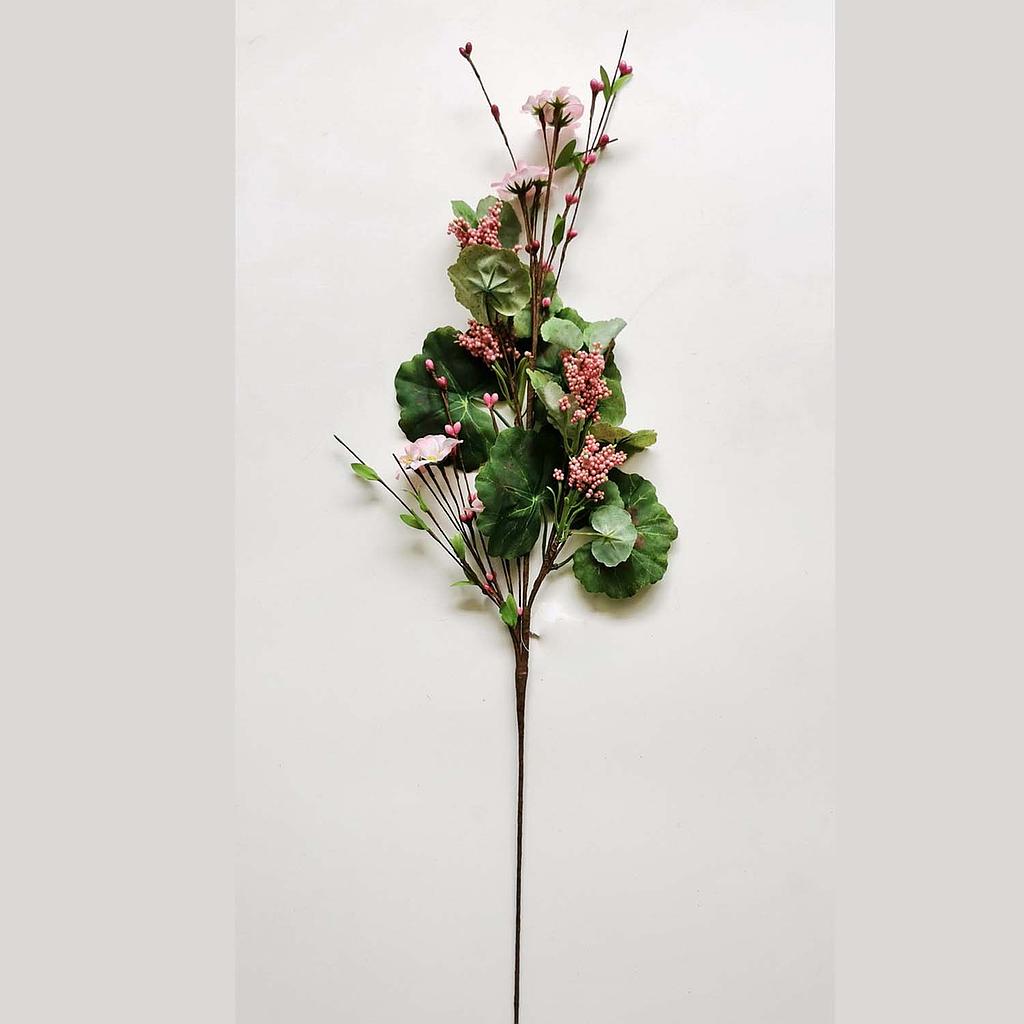 [SL2601-PNK] 30" GERANIUM & BERRY SPRAY PINK