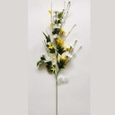 30" DAISY SPRAY W/ BERRIES WHITE/YELLOW