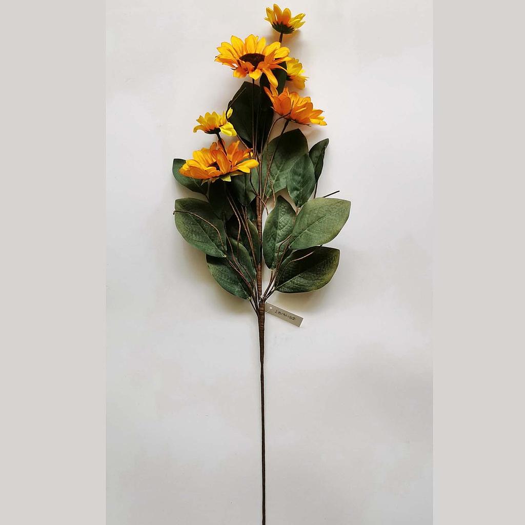 [SL2610] 35" SUNFLOWER SPRAY X6 YELLOW