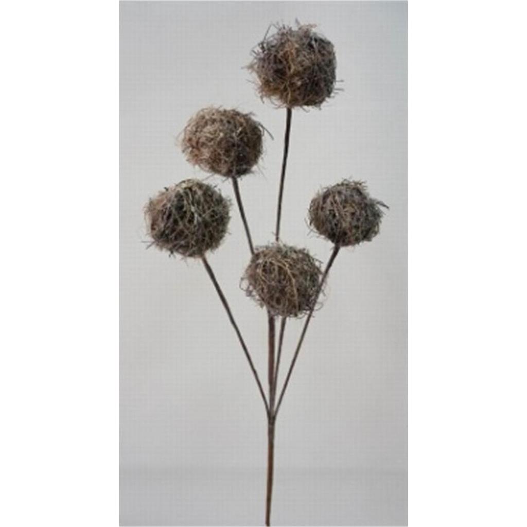 27" MOSS/TWIG BALL SPRAY X5