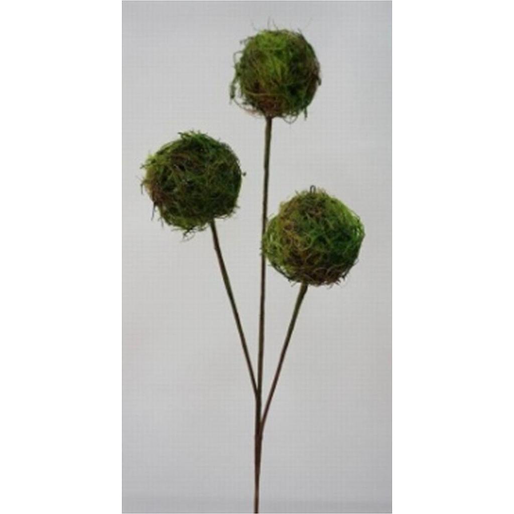28&quot; MOSS/TWIG BALL SPRAY X3