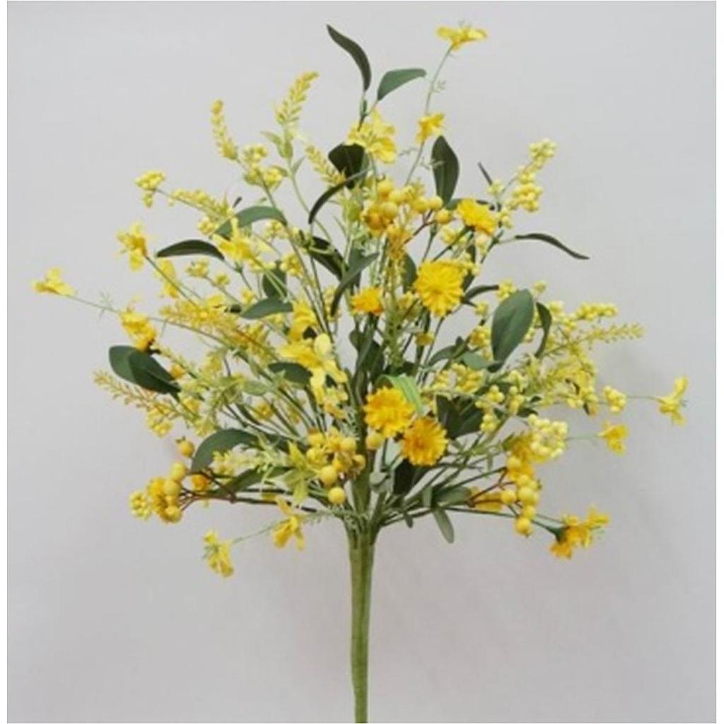 21" DAISY & BUBBLEBERRY BUSH YELLOW