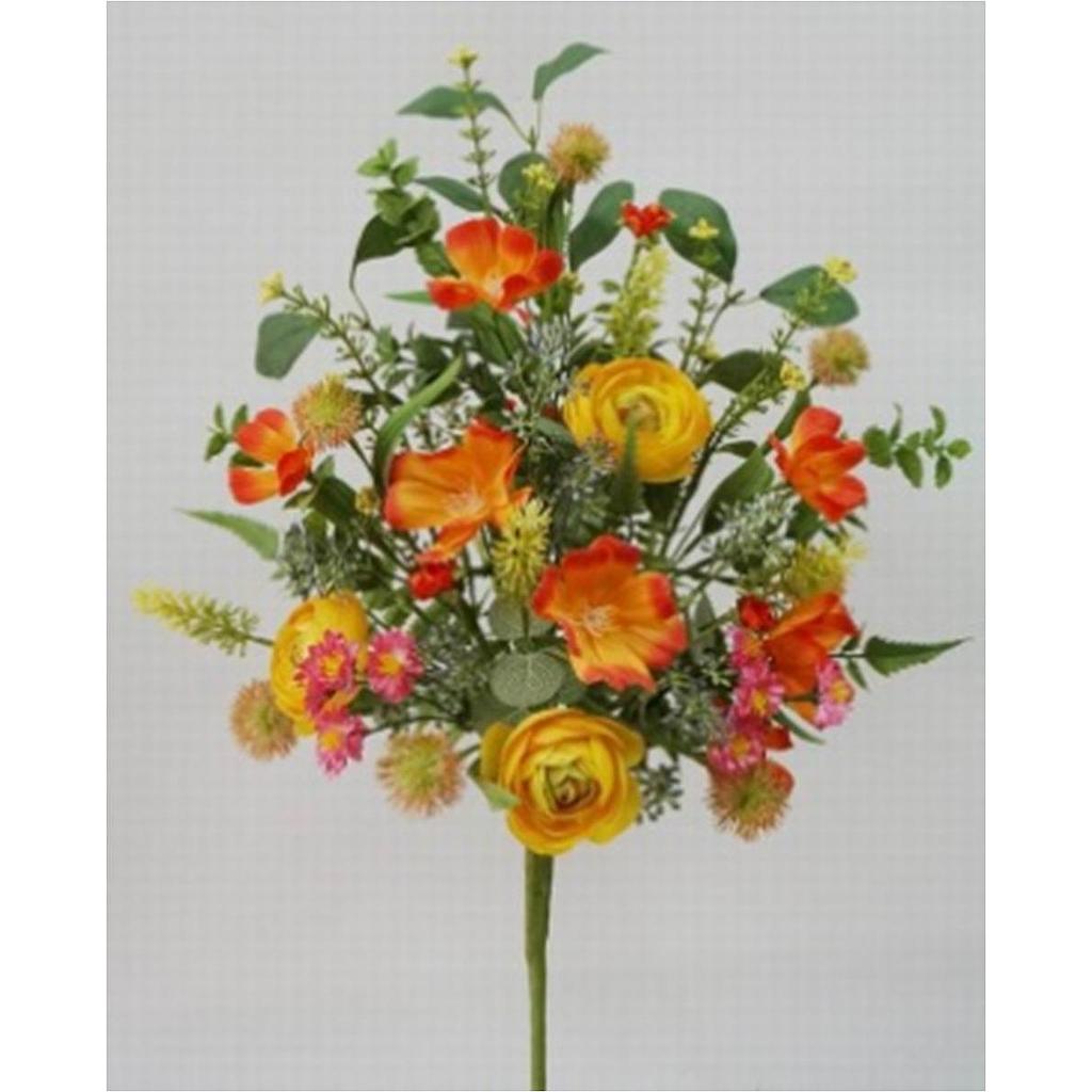 21" RANUNCULUS/DAISY SPRAY ORANGE/YELLOW