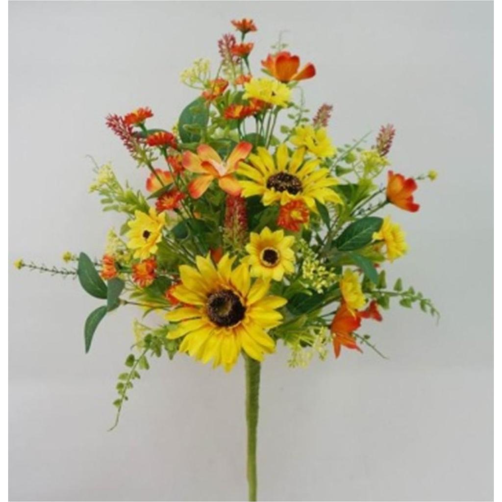 22&quot; SUNFLOWER/DAISY SPRAY YELLOW/ORANGE