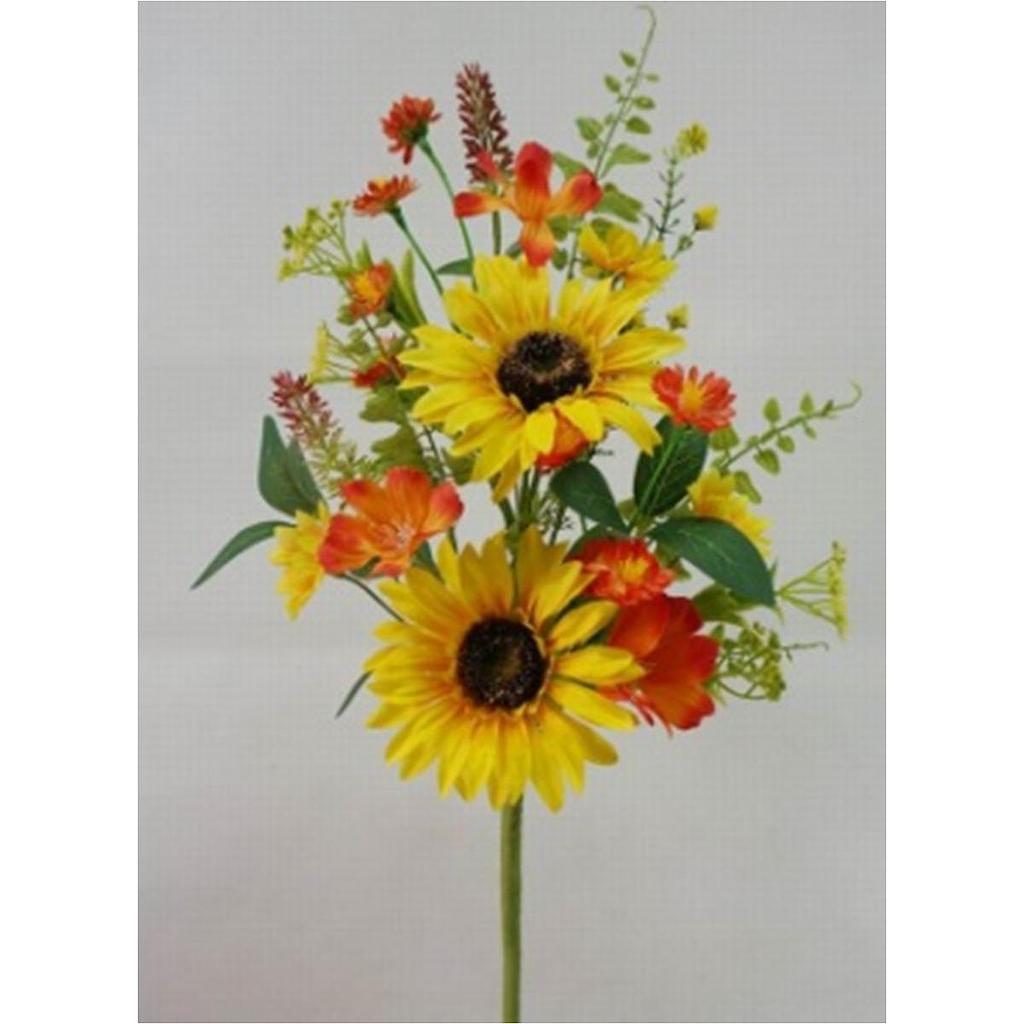 20&quot; SUNFLOWER MIXED FOLIAGE SPRAY