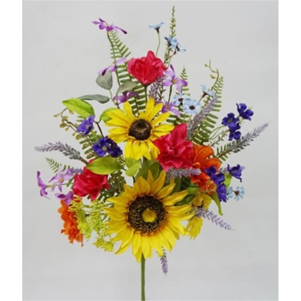 22&quot; SUNFLOWER MIXED BLOOM/FOLIAGE SPRAY