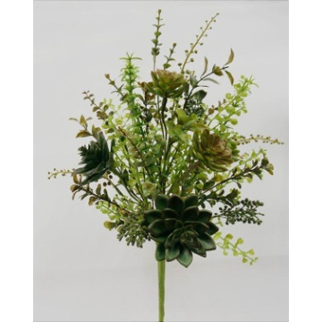 [SA2048] 23" MIXED FOLIAGE SPRAY W/ SUCCULENTS