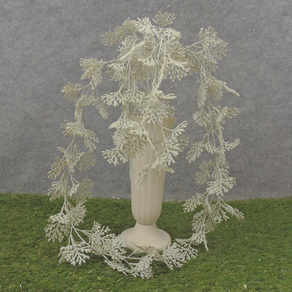 27&quot; HANGING FERN BUSH X4 PALE GREEN