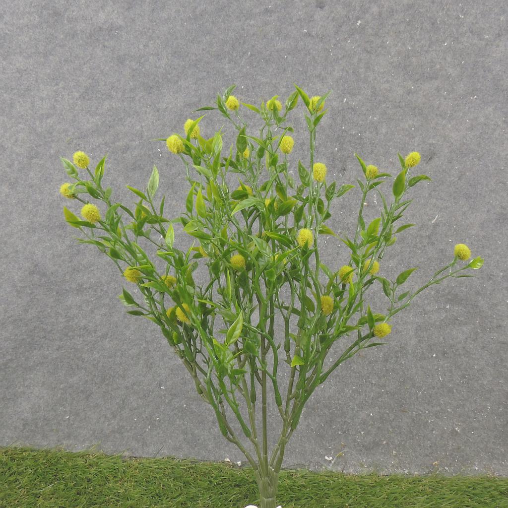 12.5" TEALEAF BUSH W/FUZZY BERRIES X5 GREEN