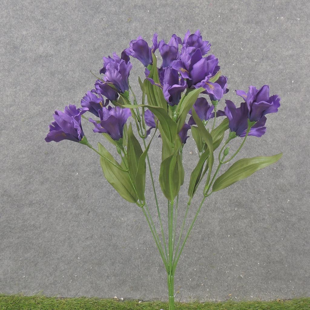 18" DUTCH IRIS BUSH X9 DARK PURPLE
