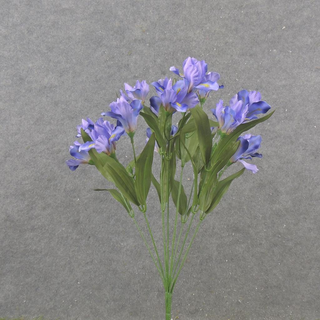 [SB2319-PUR] 18" DUTCH IRIS BUSH X9 PURPLE