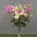 18" ALSTROMERIA/FREESIA BUSH X13 PINK/LAVENDER