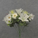 18.5" LILY/ASTER/COSMOS BUSH X18 WHITE