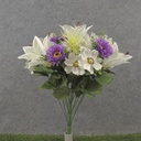 18.5" LILY/ASTER/COSMOS BUSH X18 WHITE/PURPLE
