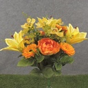 19&quot; LILY/RANUNCULUS/ASTER BUSH X18 YELLOW/ORANGE