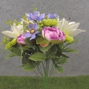 19" LILY/RANUNCULUS/ASTER BUSH X18 WHITE/GREEN/LAVENDER