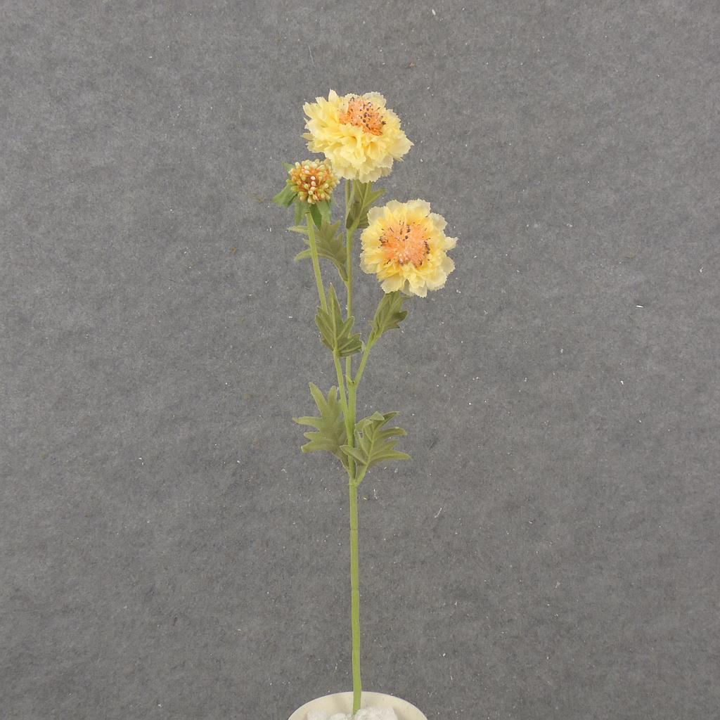 24" SCABIOSA STEM X3 YELLOW