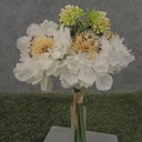 8.5" SCABIOSA BUNDLE CREAM/GREEN