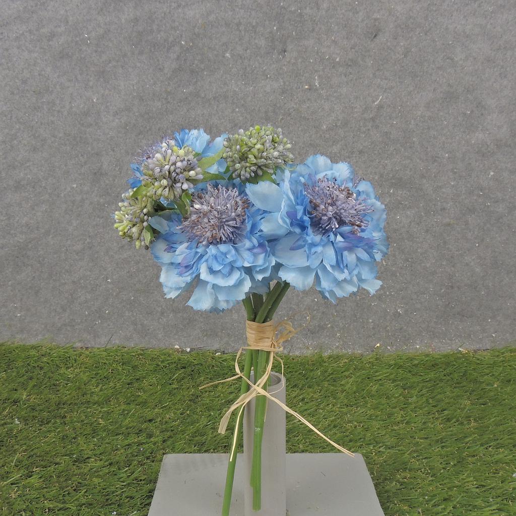 8.5&quot; SCABIOSA BUNDLE BLUE