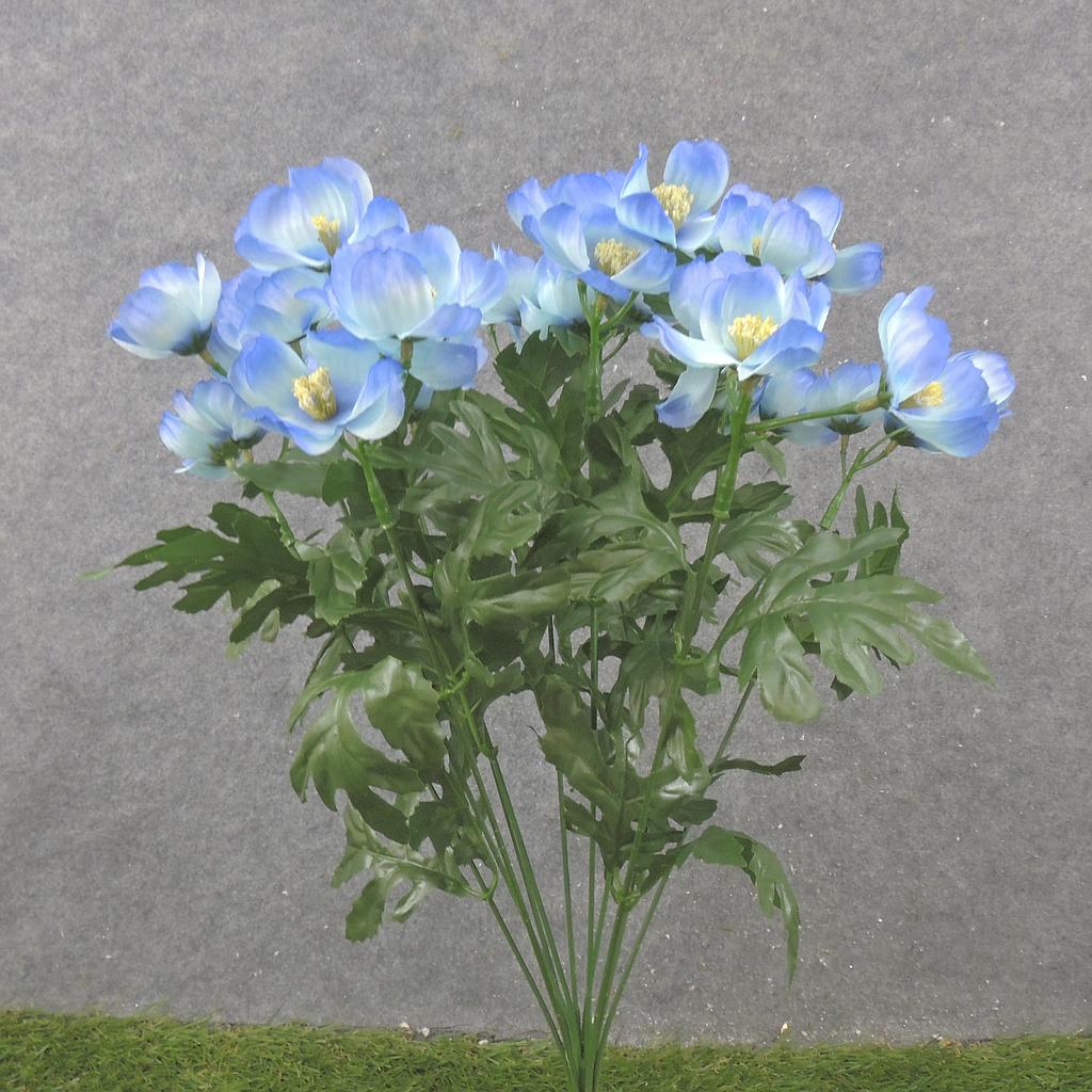 [SE2503-BLU] 19" COSMOS BUSH X12 BLUE