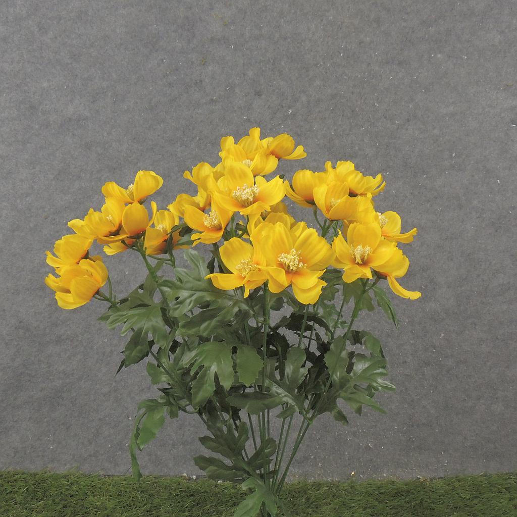 [SE2503-YEL] 19" COSMOS BUSH X12 YELLOW