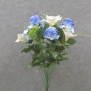23" ROSE & LILY BUSH X18 BLUE/CREAM