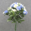 24" ROSE & DAISY BUSH X21 BLUE CREAM