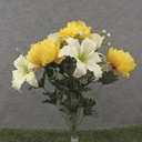 22" LILY/PEONY/DAHLIA BUSH X18 CREAM/YELLOW
