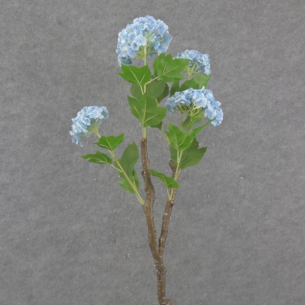 [SE2534-BLU] 31.5" SNOWBALL HYDRANGEA BRANCH X5 BLUE