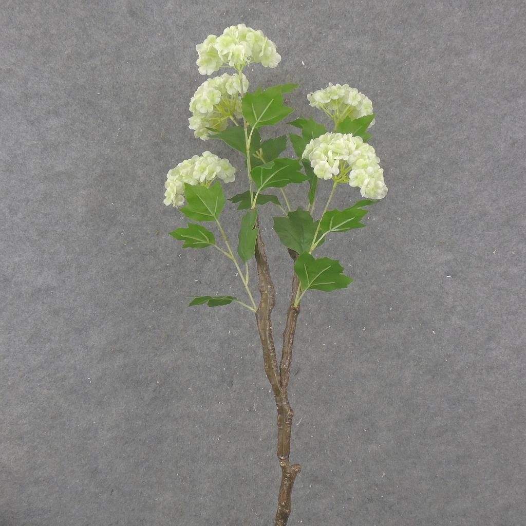[SE2534-CRM] 31.5" SNOWBALL HYDRANGEA BRANCH X5 CREAM