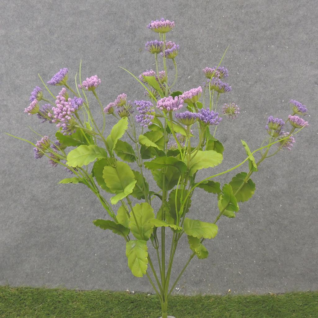 [SB2337-PUR] 19" MINI QUEEN ANNE'S LACE BUSH X10 PURPLE
