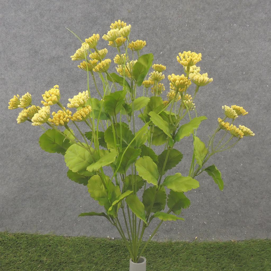[SB2337-YEL] 19" MINI QUEEN ANNE'S LACE BUSH X10 YELLOW