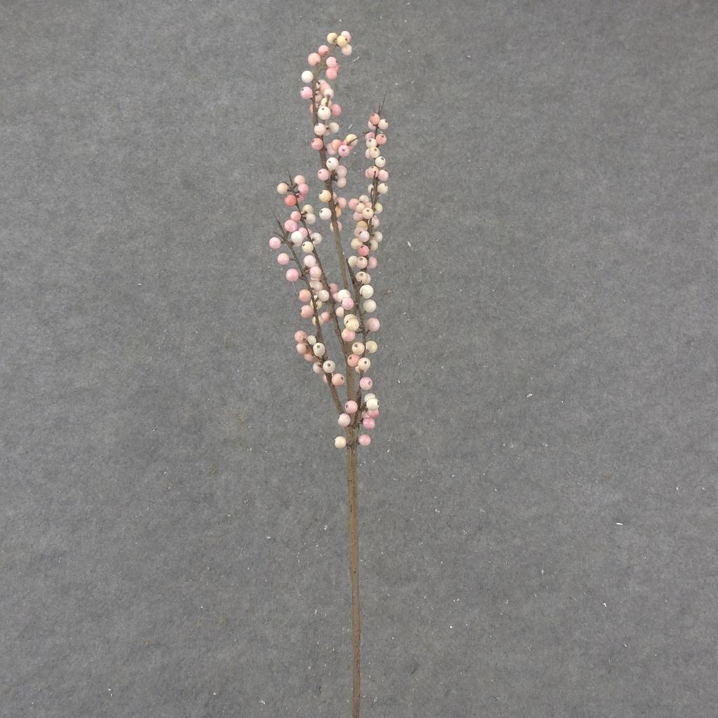 39.5" BERRY TWIG SPRAY CREAM/PINK