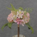 11" PEONY/HYDRANGEA BOUQUET X6 PINK/CREAM