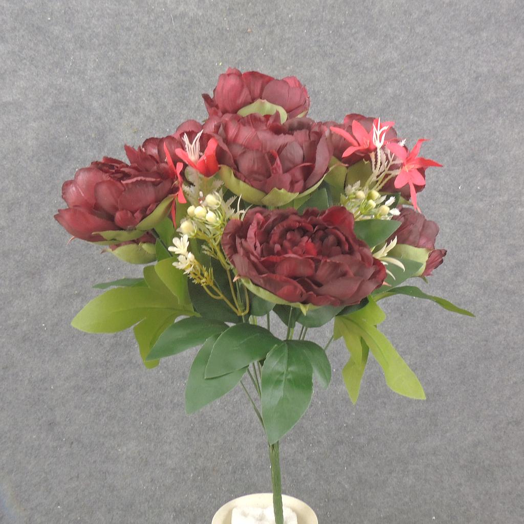 19&quot; PEONY BUSH X13 BURGUNDY