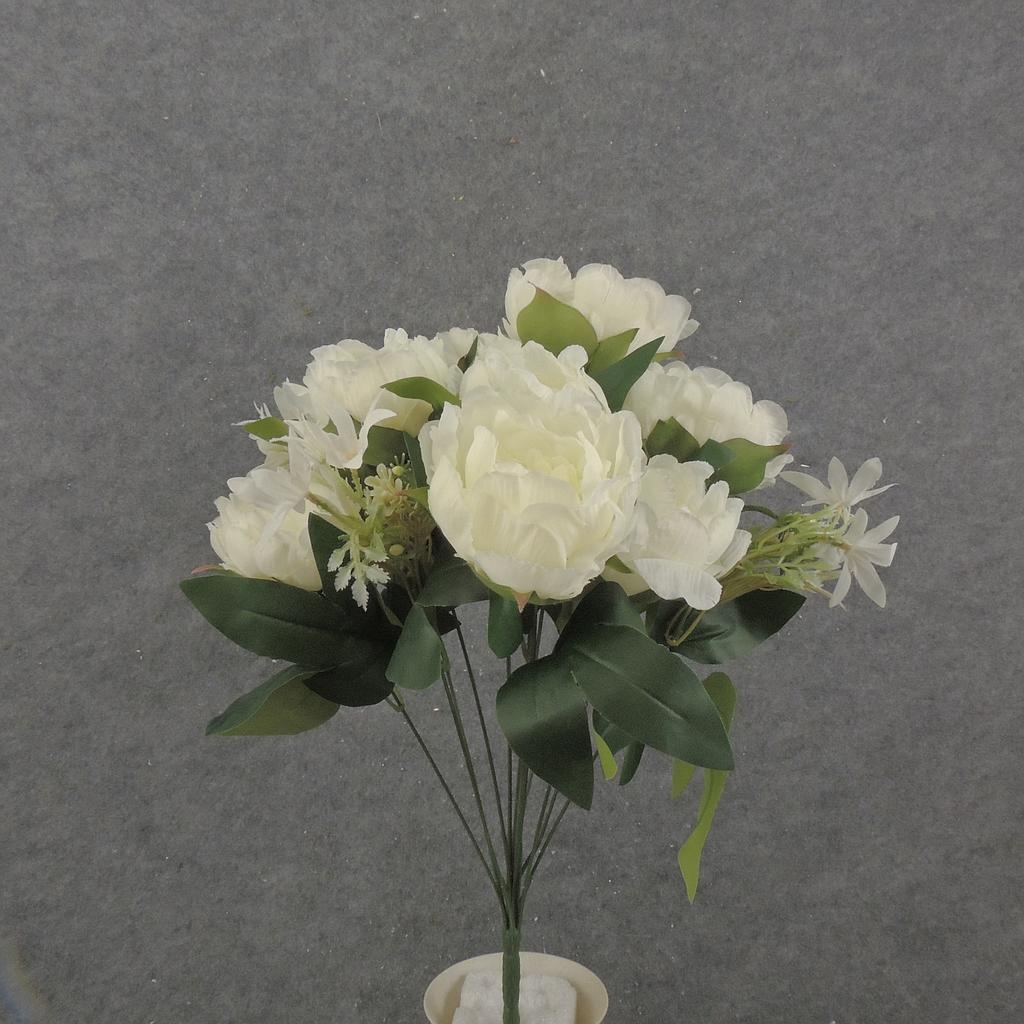 19&quot; PEONY BUSH X13 CREAM/WHITE