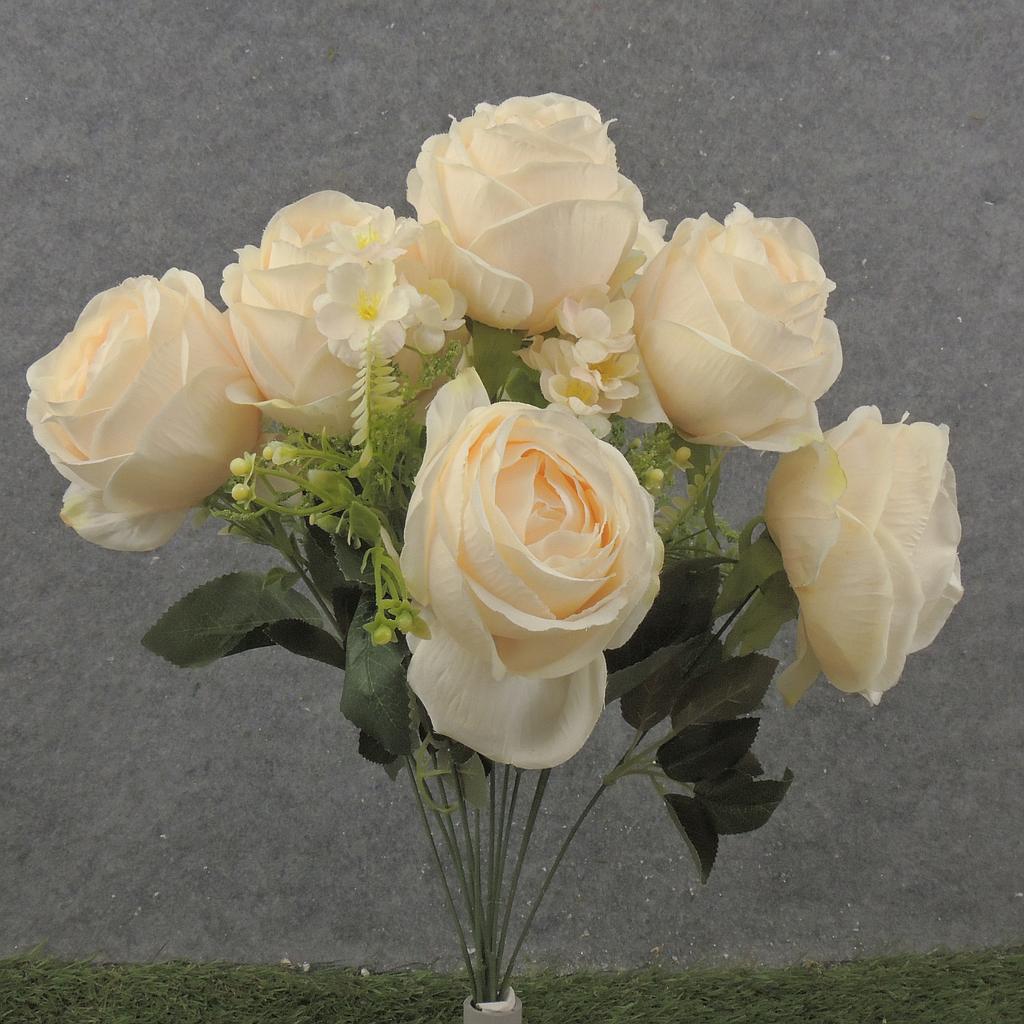 [SB2380-IVO] 21" ROSE BUSH X13 IVORY