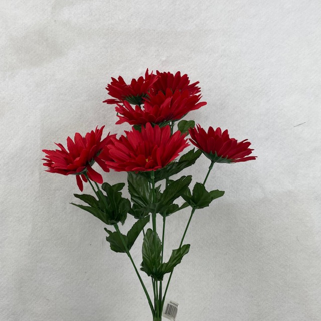 [SE4054-RED] 17" GERBERA SATIN BUSH X9 RED