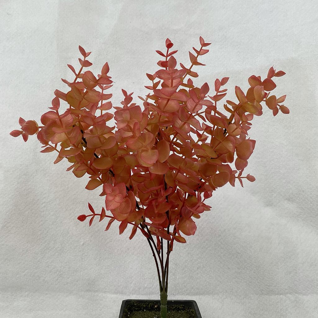 14" EUCALYPTUS BUSH X5 RED/PINK