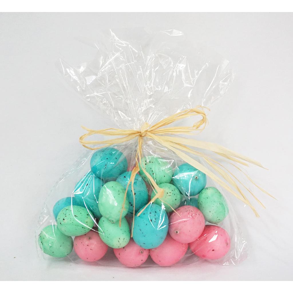 ASSORTED EGGS IN BAG BLUE/GREEN/PINK MIX