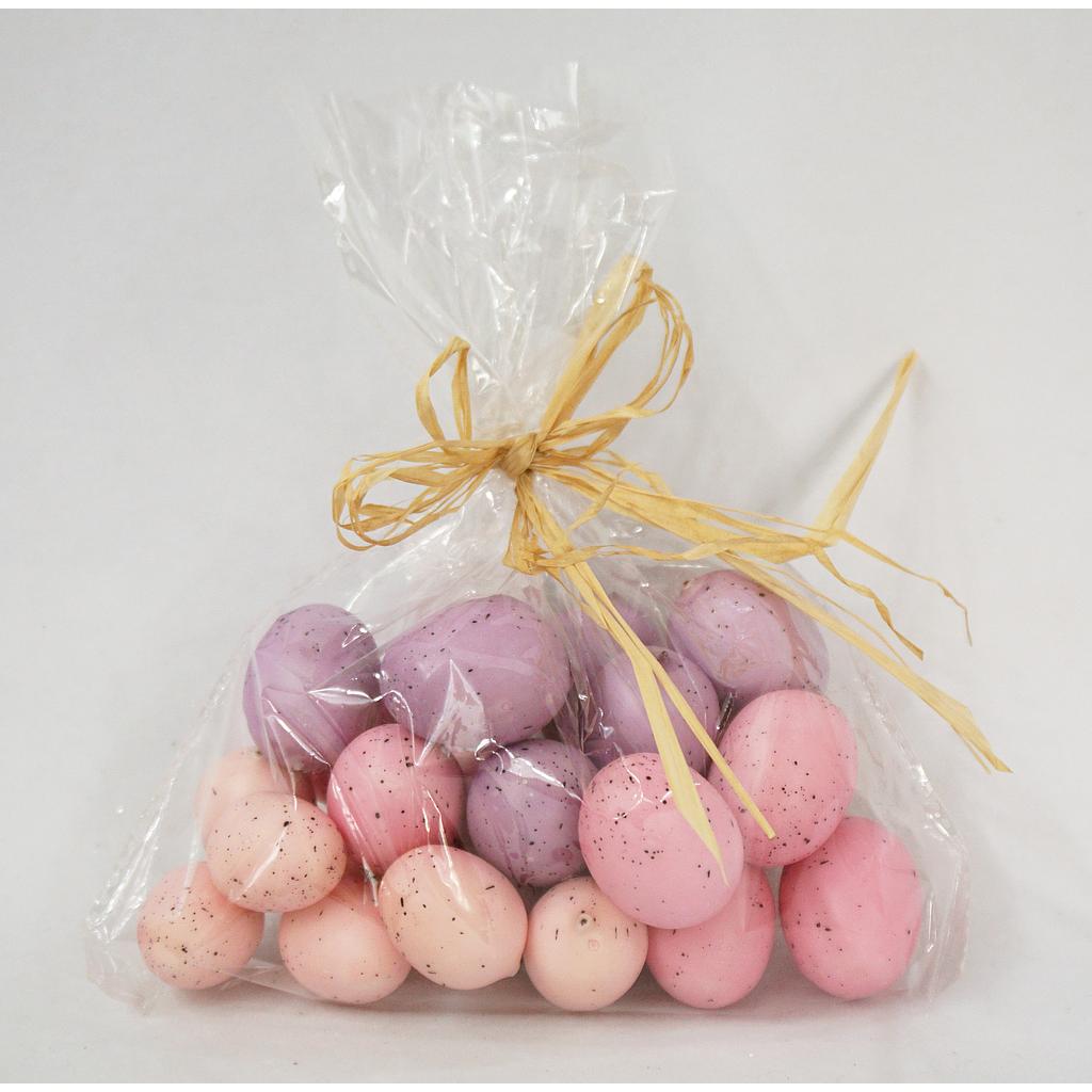 ASSORTED EGGS IN BAG PURPLE/PINK MIX