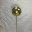 4&quot; ORNAMENT BALL ON 18&quot; PICK GOLD