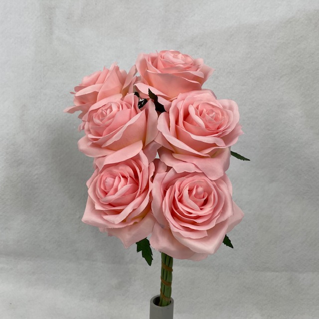 [SE1095-PNK] OPEN ROSE BUNDLE X6 PINK
