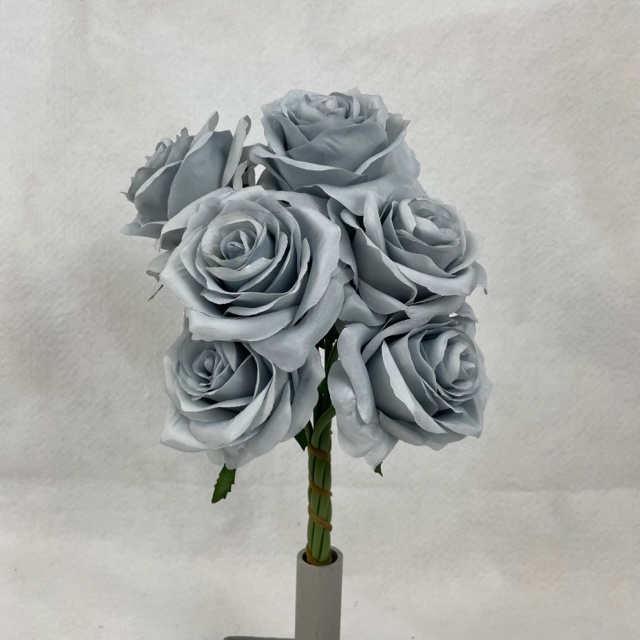 [SE1095-GRY] OPEN ROSE BUNDLE X6 GREY